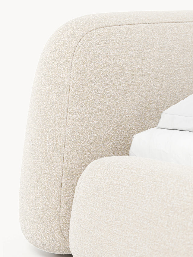 Prag Çift Kişilik Karyola Açık Bej Bukle