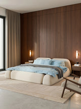 Prag Çift Kişilik Karyola Açık Bej Bukle