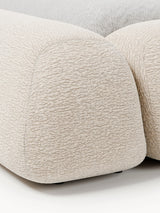 Prag Çift Kişilik Karyola Açık Bej Dokuma Kadife