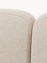 Prag Çift Kişilik Karyola Açık Bej Dokuma Kadife