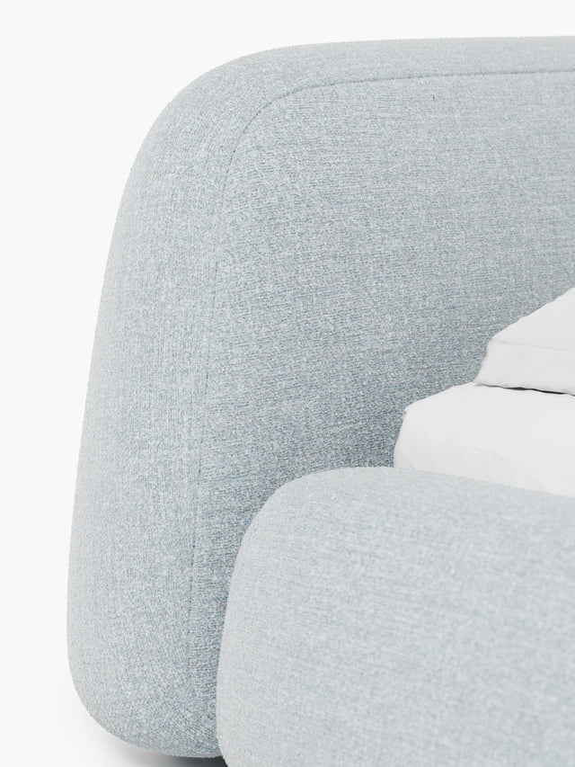 Prag Çift Kişilik Karyola Açık Mavi Bukle