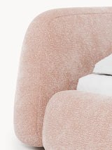 Prag Çift Kişilik Karyola Açık Pembe Dokuma Kadife