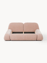 Prag Çift Kişilik Karyola Açık Pembe Dokuma Kadife