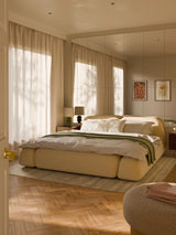 Prag Çift Kişilik Karyola Şeftali Bukle