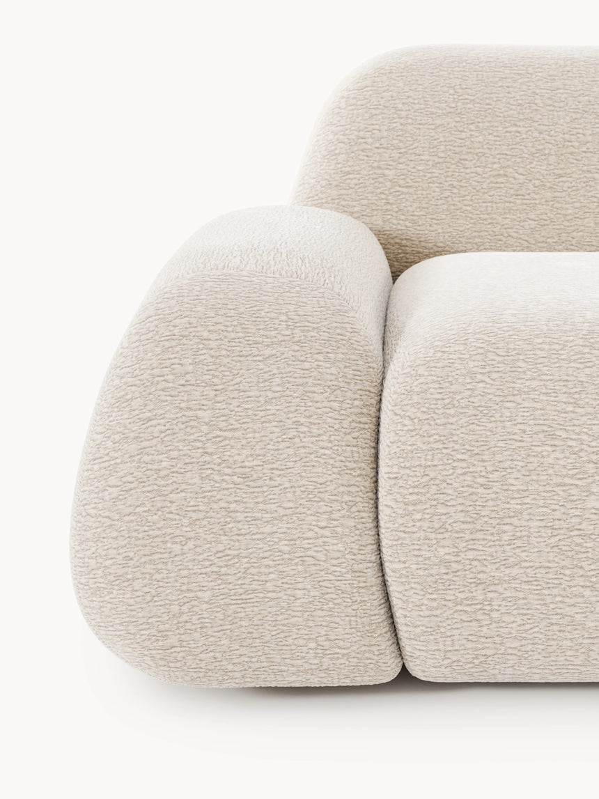 Prag Dörtlü Koltuk Açık Bej Dokuma Kadife