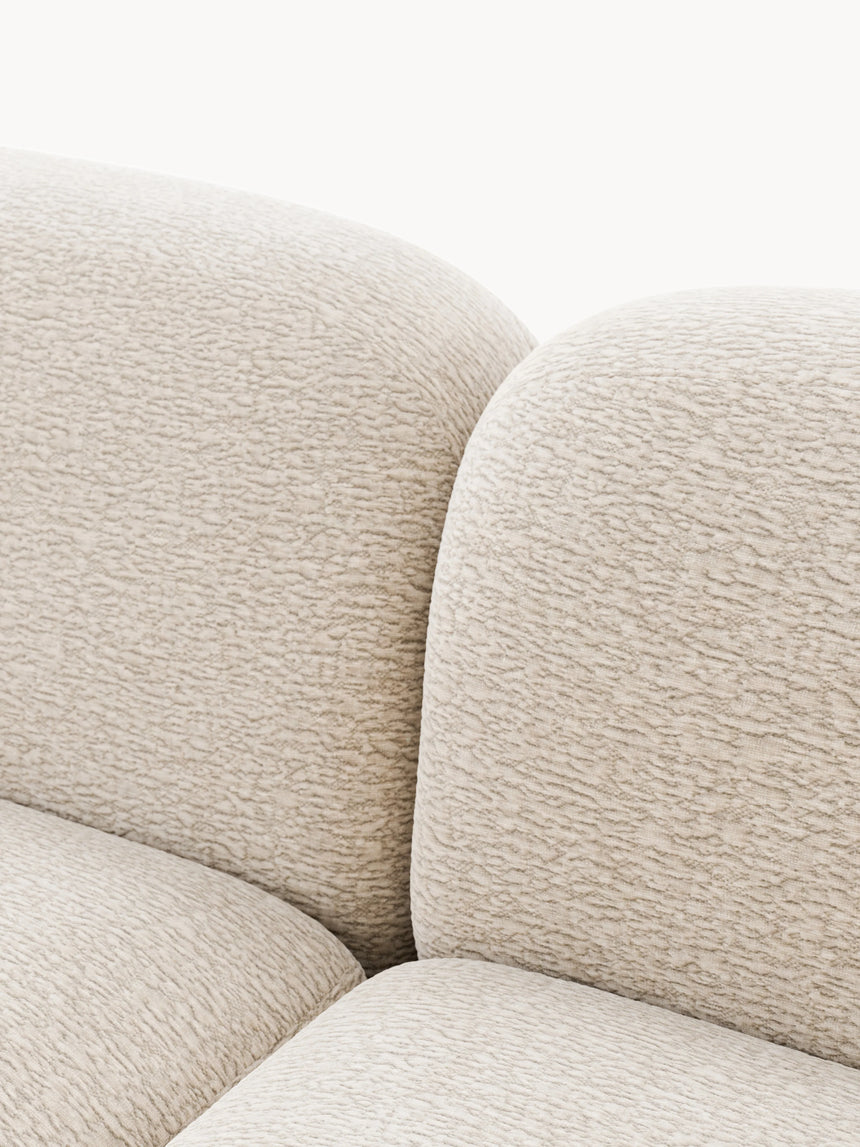 Prag Dörtlü Koltuk Açık Bej Dokuma Kadife