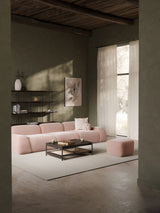 Prag Dörtlü Koltuk Açık Pembe Dokuma Kadife