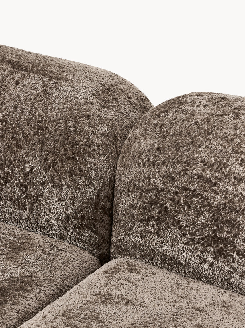 Prag Dörtlü Koltuk Boz Kahverengi Teddy