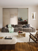 Prag Dörtlü Koltuk Boz Kahverengi Teddy