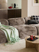 Prag Dörtlü Koltuk Boz Kahverengi Teddy