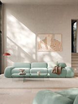 Prag Dörtlü Koltuk Mint Yeşili Dokuma Kadife