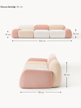 Prag Dörtlü Koltuk Renkli Teddy Bukle