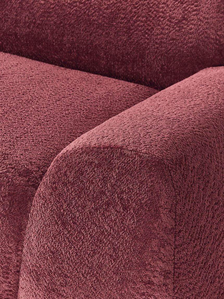 Prag Dörtlü Koltuk Şarap Kırmızısı Teddy