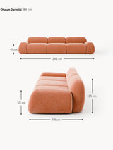 Prag Dörtlü Koltuk Terakota Dokuma Kadife