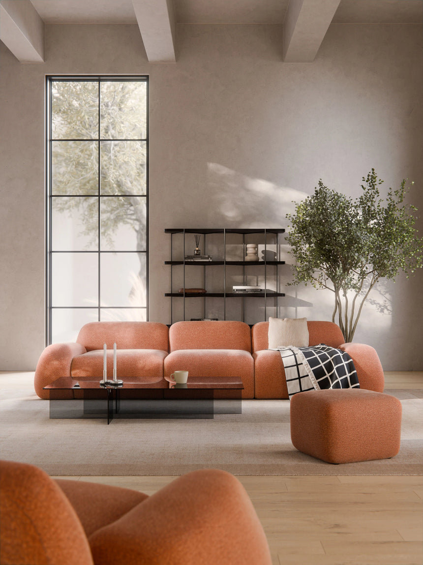 Prag Dörtlü Koltuk Terakota Dokuma Kadife