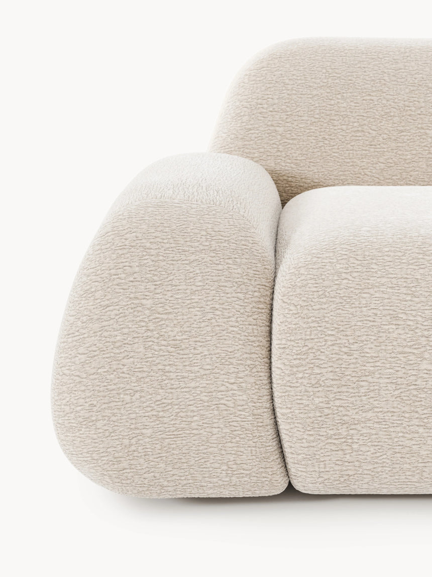 Prag Köşe Koltuk Açık Bej Dokuma Kadife