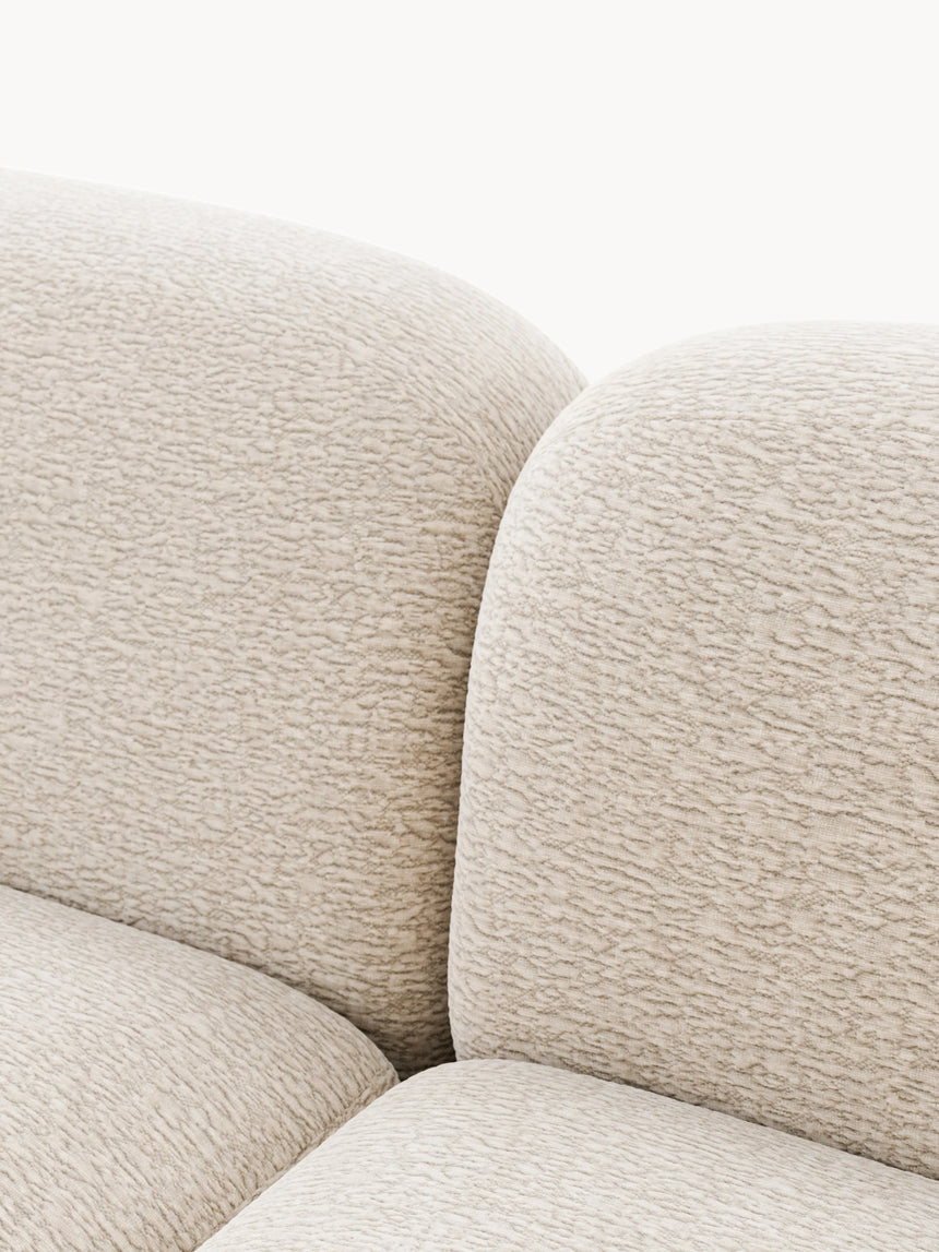 Prag Köşe Koltuk Açık Bej Dokuma Kadife