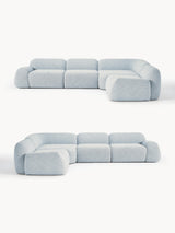 Prag Köşe Koltuk Açık Mavi Bukle