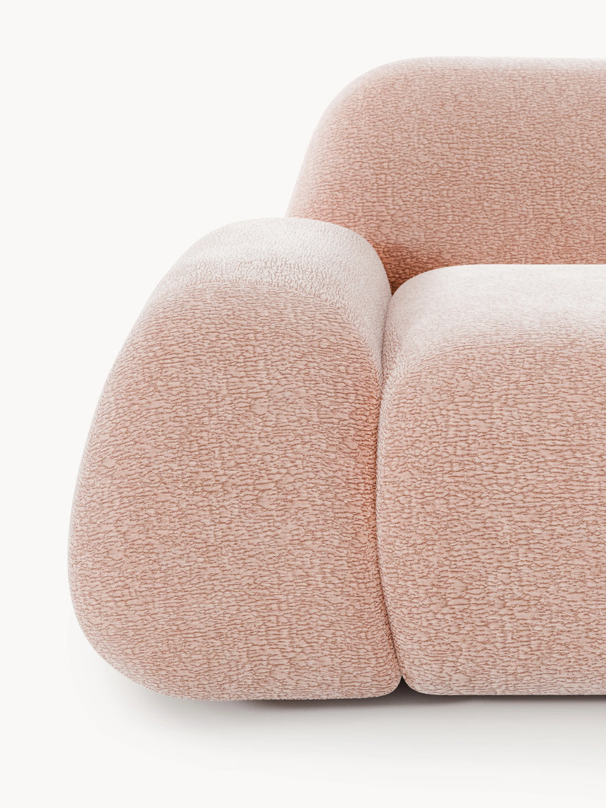 Prag Köşe Koltuk Açık Pembe Dokuma Kadife