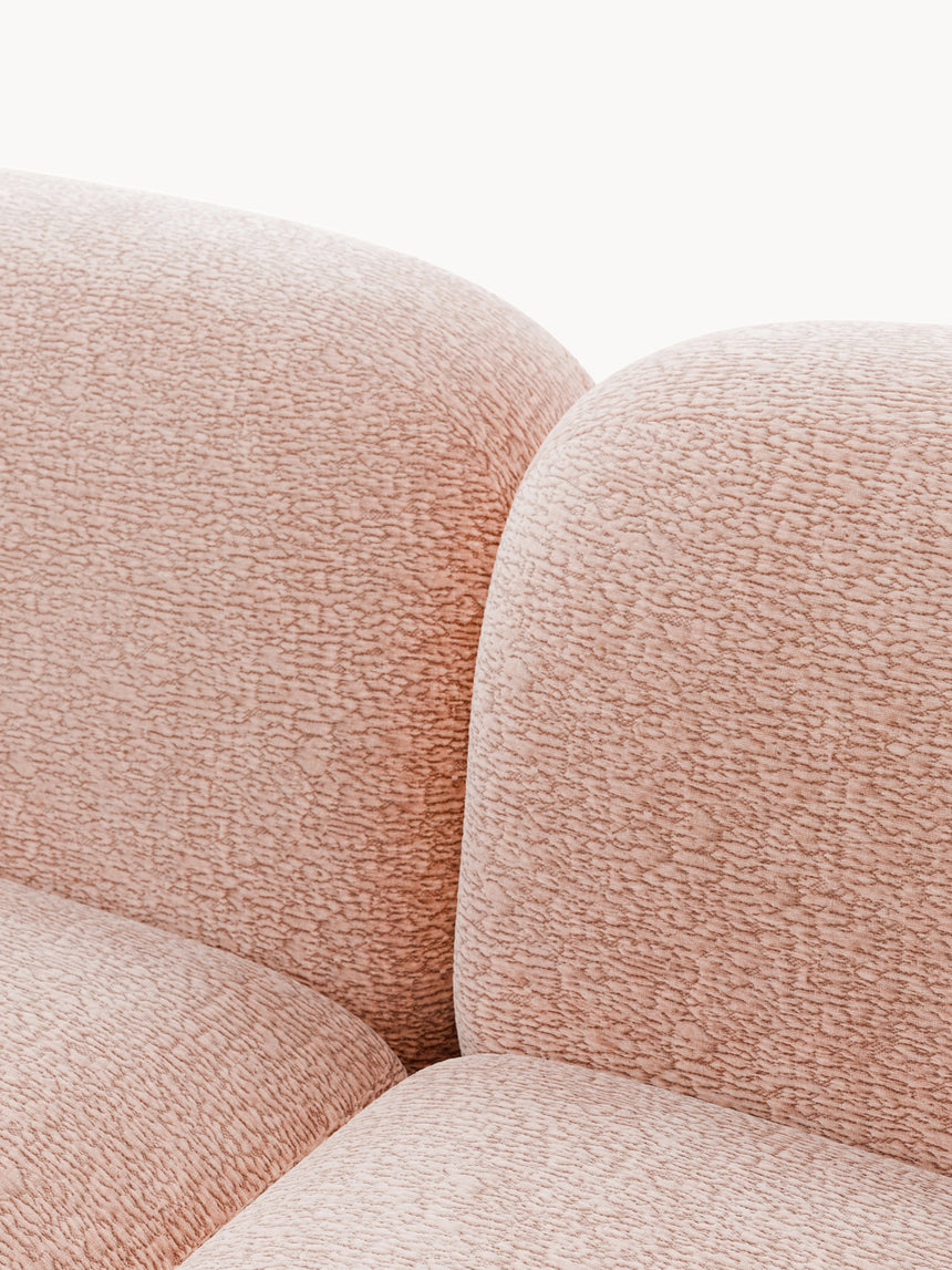 Prag Köşe Koltuk Açık Pembe Dokuma Kadife