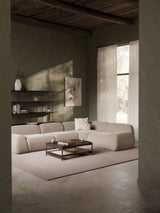 Prag Köşe Koltuk Bej Dokuma Kadife