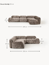 Prag Köşe Koltuk Boz Kahverengi Teddy