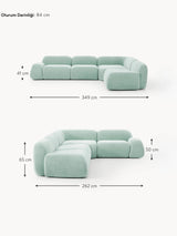 Prag Köşe Koltuk Mint Yeşili Dokuma Kadife