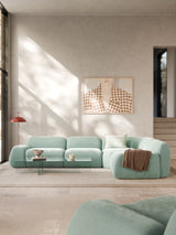 Prag Köşe Koltuk Mint Yeşili Dokuma Kadife