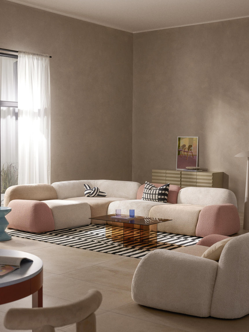 Prag Köşe Koltuk Renkli Teddy Bukle