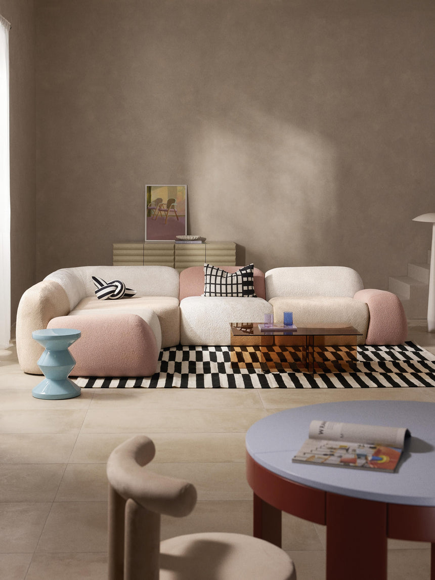 Prag Köşe Koltuk Renkli Teddy Bukle