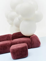 Prag Köşe Koltuk Şarap Kırmızısı Teddy