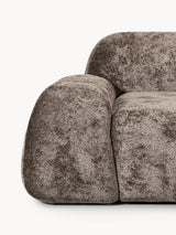 Prag Large Köşe Koltuk Boz Kahverengi Teddy