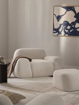 Prag Tekli Koltuk Açık Bej Bukle