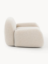 Prag Tekli Koltuk Açık Bej Dokuma Kadife