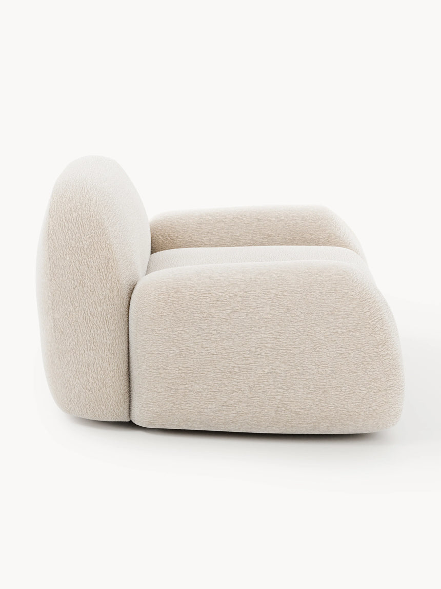 Prag Tekli Koltuk Açık Bej Dokuma Kadife