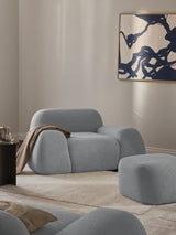 Prag Tekli Koltuk Açık Mavi Bukle