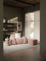 Prag Tekli Koltuk Açık Pembe Dokuma Kadife