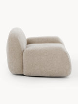 Prag Tekli Koltuk Bej Dokuma Kadife