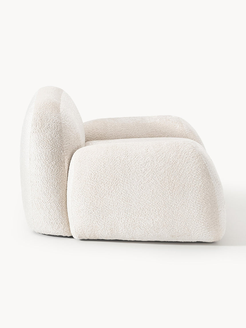 Prag Tekli Koltuk Kırık Beyaz Teddy