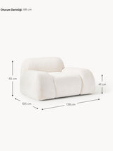 Prag Tekli Koltuk Kırık Beyaz Teddy