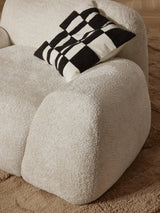 Prag Tekli Koltuk Kırık Beyaz Teddy