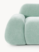 Prag Tekli Koltuk Mint Yeşili Dokuma Kadife