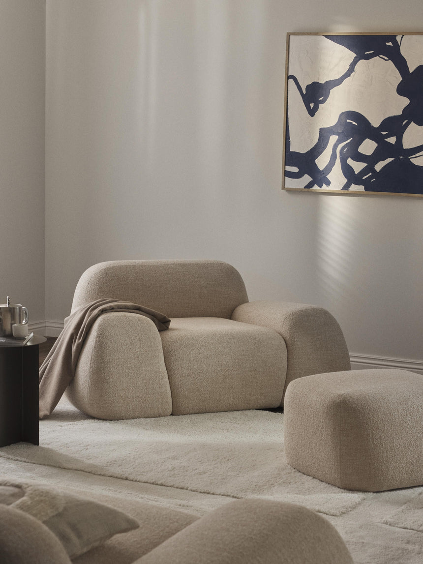 Prag Tekli Koltuk Şeftali Bukle