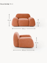 Prag Tekli Koltuk Terakota Dokuma Kadife