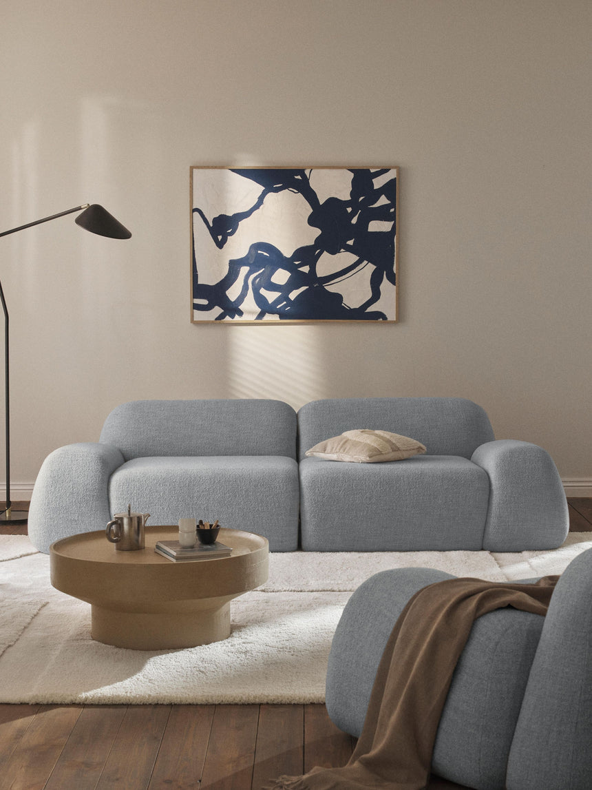 Prag Üçlü Koltuk Açık Mavi Bukle