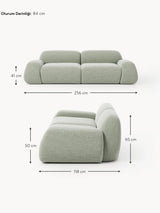 Prag Üçlü Koltuk Adaçayı Yeşili Bukle