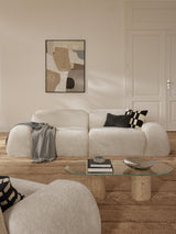 Prag Üçlü Koltuk Kırık Beyaz Teddy