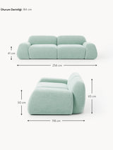 Prag Üçlü Koltuk Mint Yeşili Dokuma Kadife