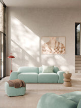 Prag Üçlü Koltuk Mint Yeşili Dokuma Kadife