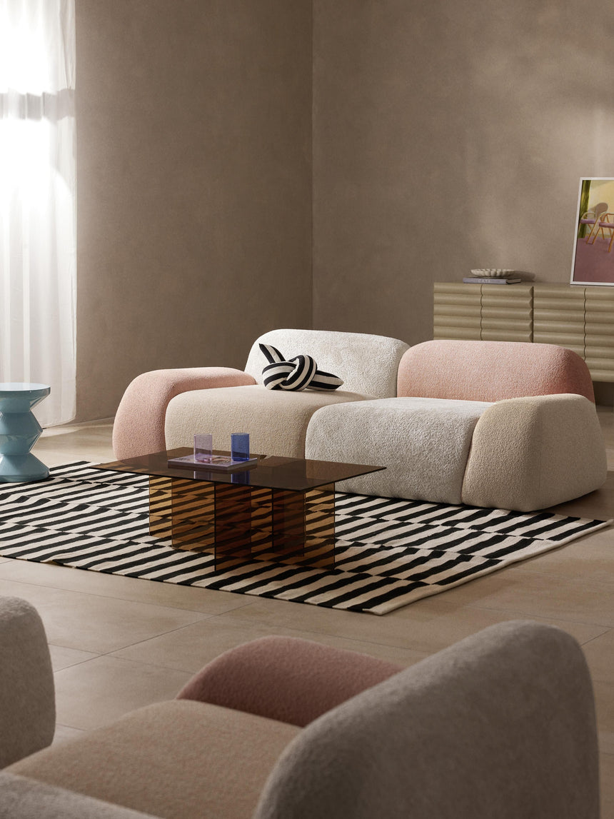 Prag Üçlü Koltuk Renkli Teddy Bukle